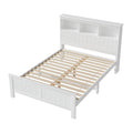 Artiss Bed Frame Double Size Wooden with 3 Shelves Bed Head White WBED-G-S1-D-ABC