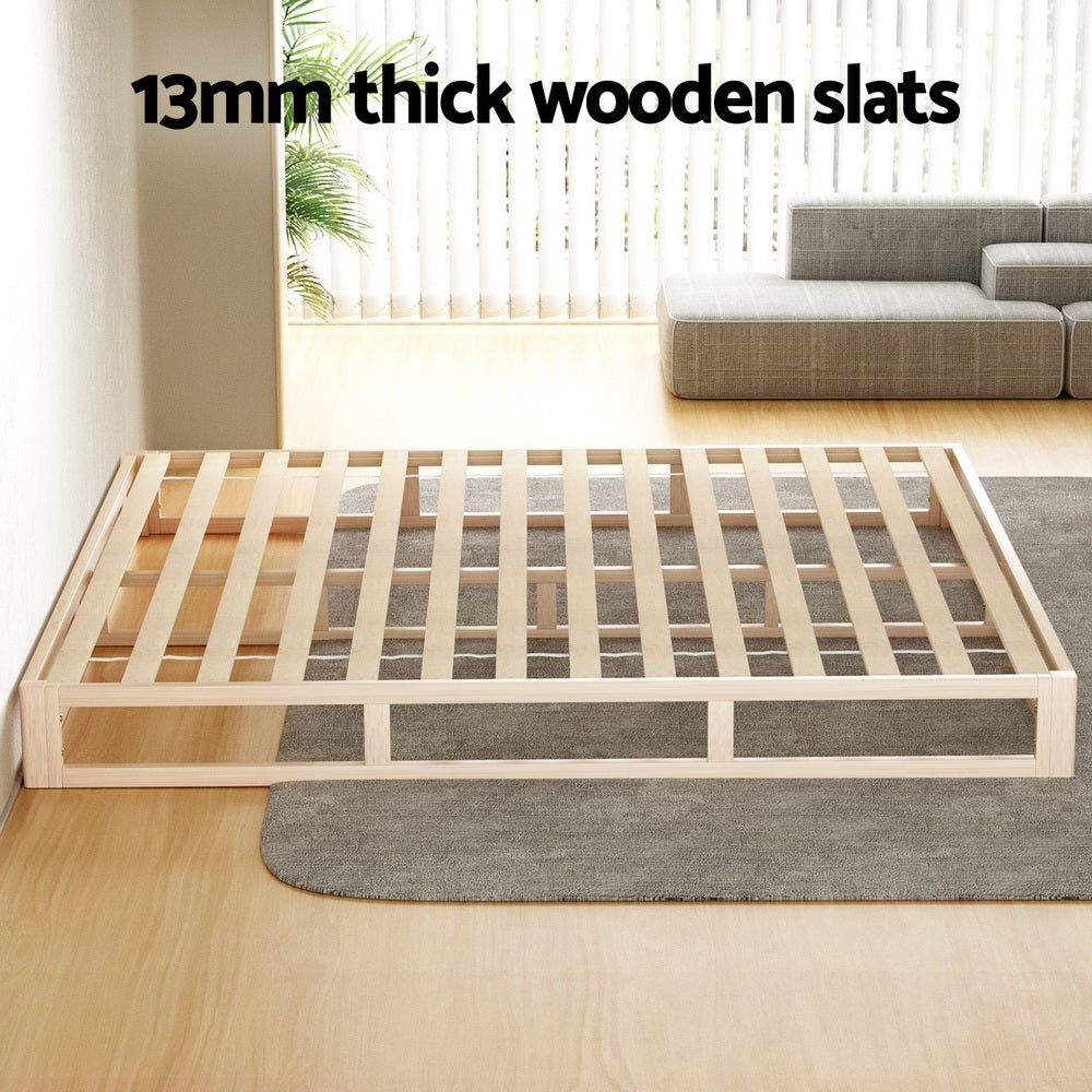 Artiss Bed Frame King Size Wooden Base Mattress Platform Timber Pine KALAM WBED-KALAM-K-WD-AB