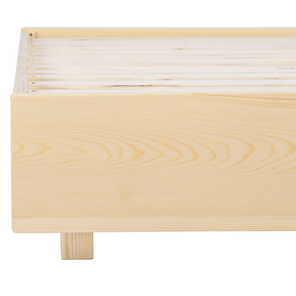 Artiss Bed Frame Double Size Floating Wooden Mattress Base Platform Timber ODIN WBED-ODIN-D-WD-AB