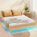 Artiss Bed Frame Double Size Floating Wooden Mattress Base Platform Timber ODIN WBED-ODIN-D-WD-AB