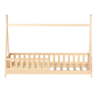 Artiss Bed Frame Wooden Kids House Frames Oak PUAH WBED-PUAH-S-PN-AB