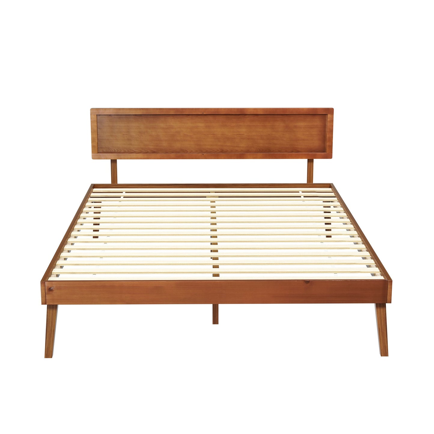 Artiss Bed Frame Queen Size Wooden Bed Base Walnut SPLAY WBED-SPLAY-Q-WAL-AB