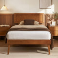 Artiss Bed Frame Single Size Wooden Bed Base Walnut SPLAY WBED-SPLAY-S-WAL
