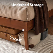 Artiss Bed Frame Single Size Wooden Bed Base Walnut SPLAY WBED-SPLAY-S-WAL