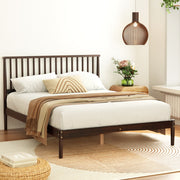 Artiss Bed Frame Double Size Wooden Base Mattress Platform Timber Walnut VISE WBED-VISE-D-WAL-AB