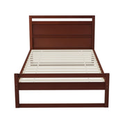 Artiss Bed Frame King Single Size Wooden Walnut WITTON WBED-WITTON-KS-WAL-AB