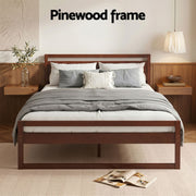 Artiss WITTON Walnut Queen Bed Frame