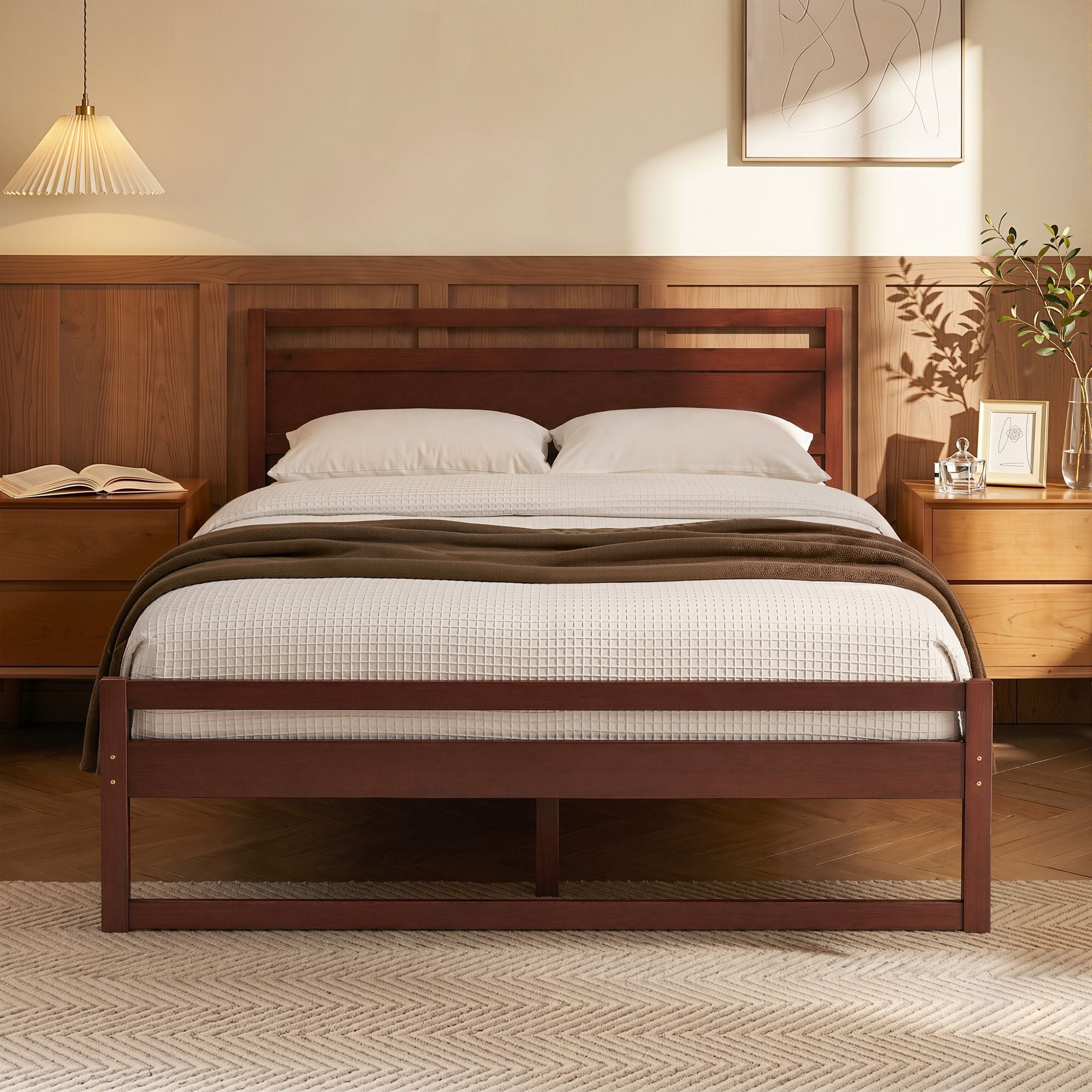 Artiss WITTON Walnut Queen Bed Frame