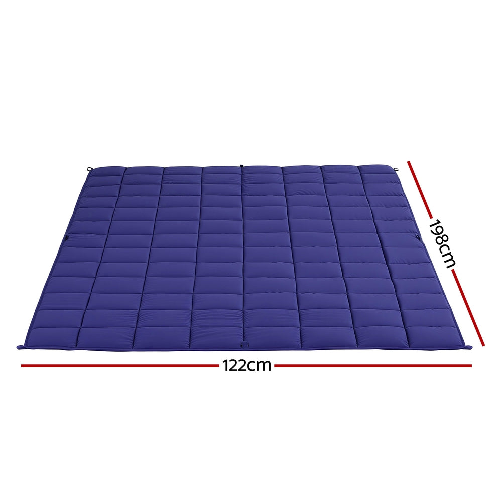 Giselle Bedding Weighted Blanket 6.8kg Kids Adults Heavy Gravity Relax Calm Blue WBLANKET-CT-68KG-BU