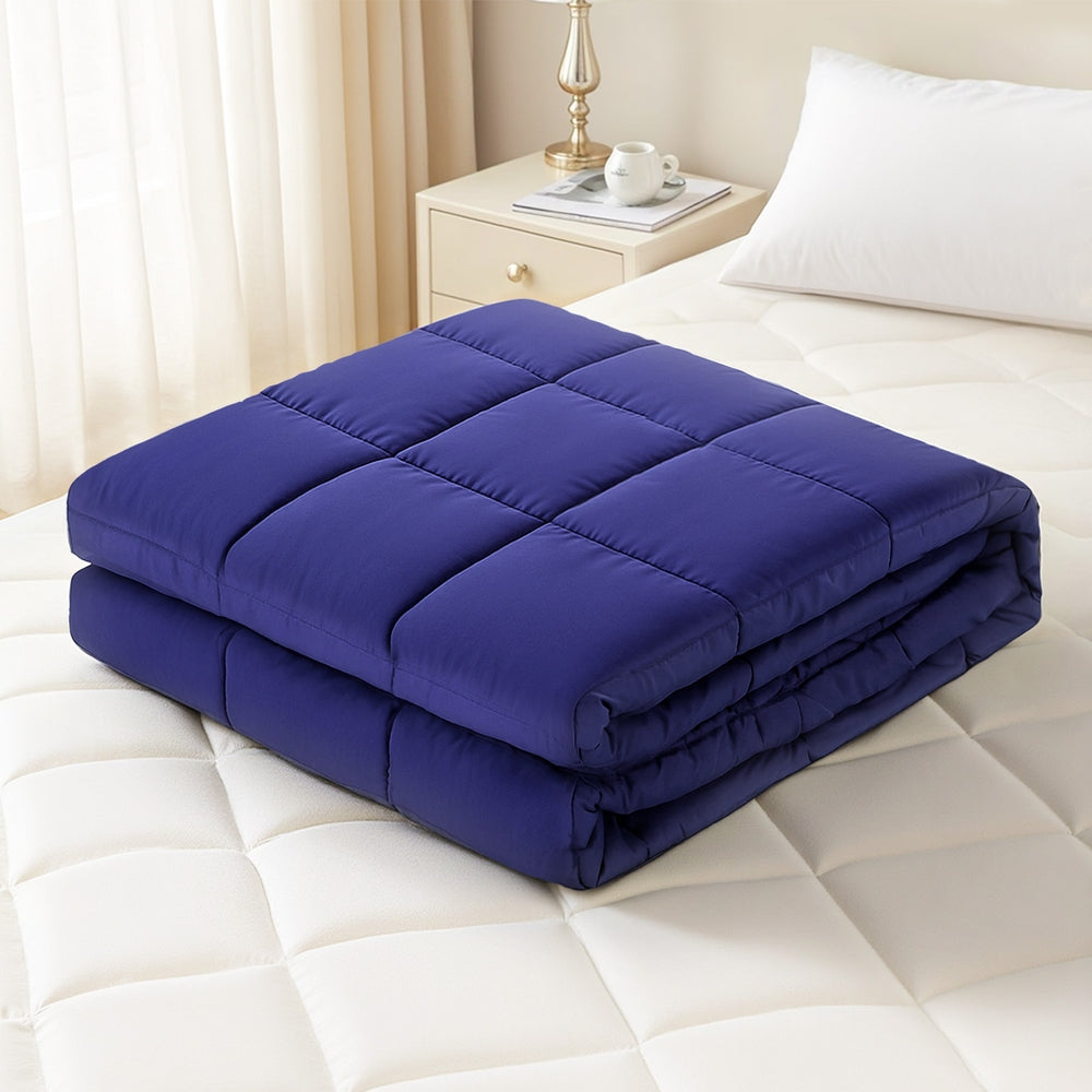 Giselle Bedding Weighted Blanket 9KG Kids Adults Heavy Gravity Relax Calm Blue WBLANKET-CT-9KG-BU