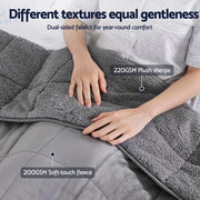 Giselle Bedding Weighted Blanket Fleece Sherpa Heavy Blanket 4.5KG WBLANKET-DUAL-152-45KG
