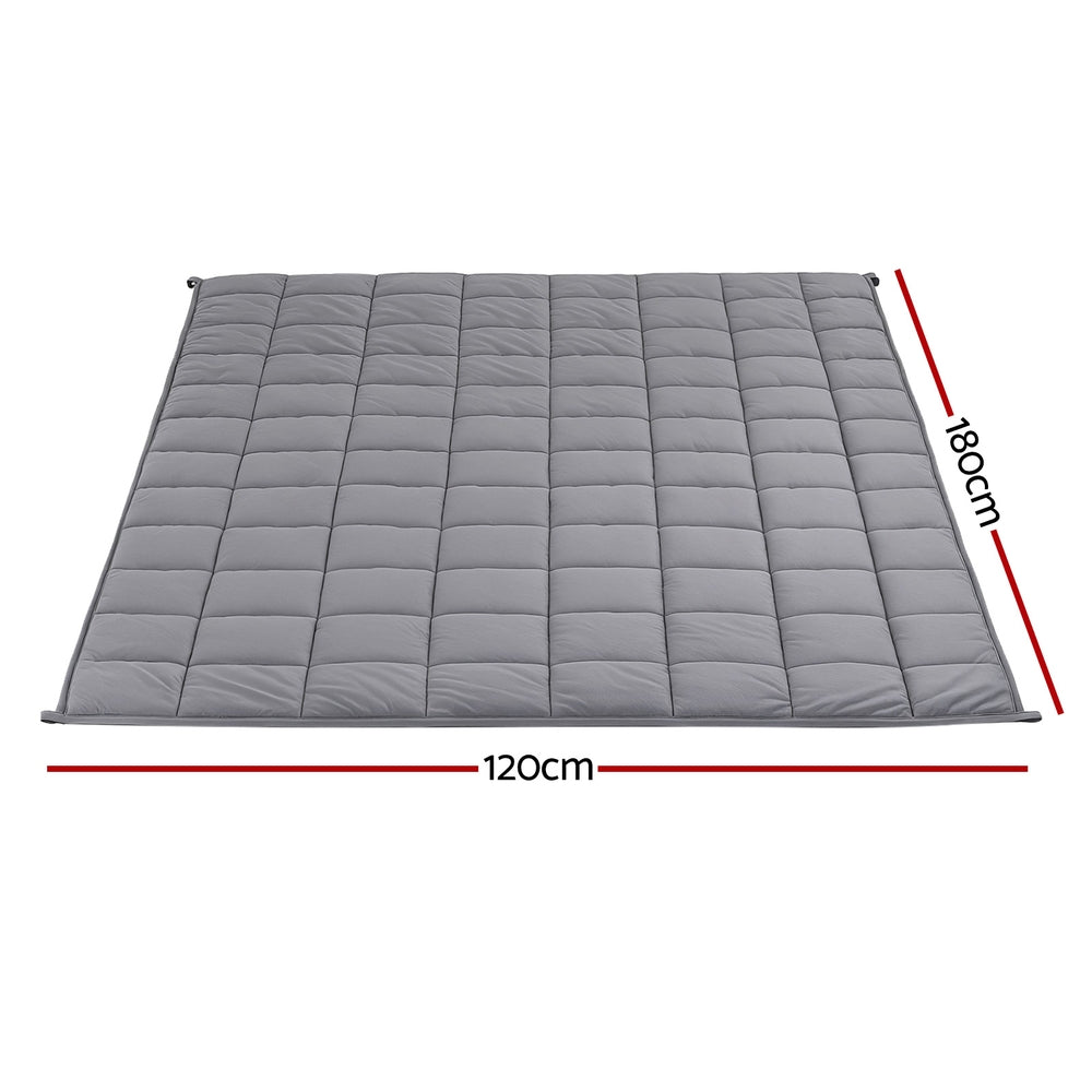 Giselle 5.5KG Weighted Blanket Adults Kid Anti Anxiety Gravity Blankets Sherpa Fleece WBLANKET-DUAL-180-55KG