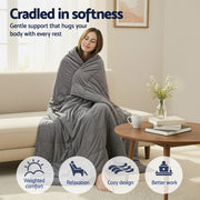 Giselle 11KG Weighted Blanket Adults Kid Anti Anxiety Gravity Blankets Sherpa Fleece WBLANKET-DUAL-203-11KG