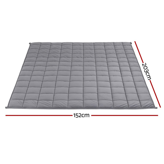 Giselle 9KG Weighted Blanket Adults Kid Anti Anxiety Gravity Blankets Sherpa Fleece WBLANKET-DUAL-203-9KG