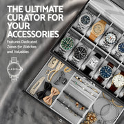 Embellir 12 Grids Watch Box Organizer Case Jewelry Display Storage Showcase