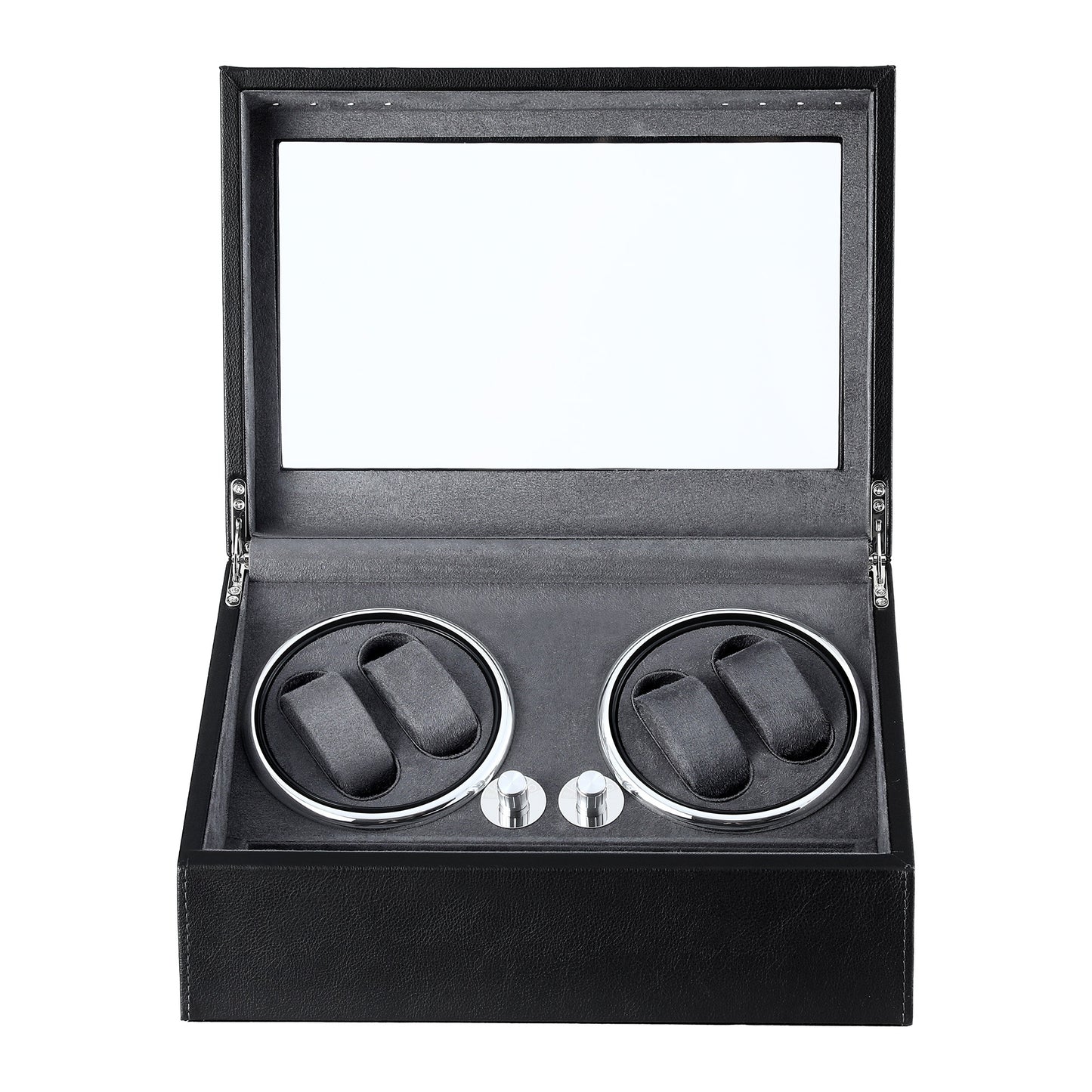 Embellir Watch Winder Automatic Double Watch Winder Box LED Black WBX-WIN-4WD-6SL-BK