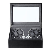 Embellir Watch Winder Automatic Double Watch Winder Box LED Black WBX-WIN-4WD-6SL-BK