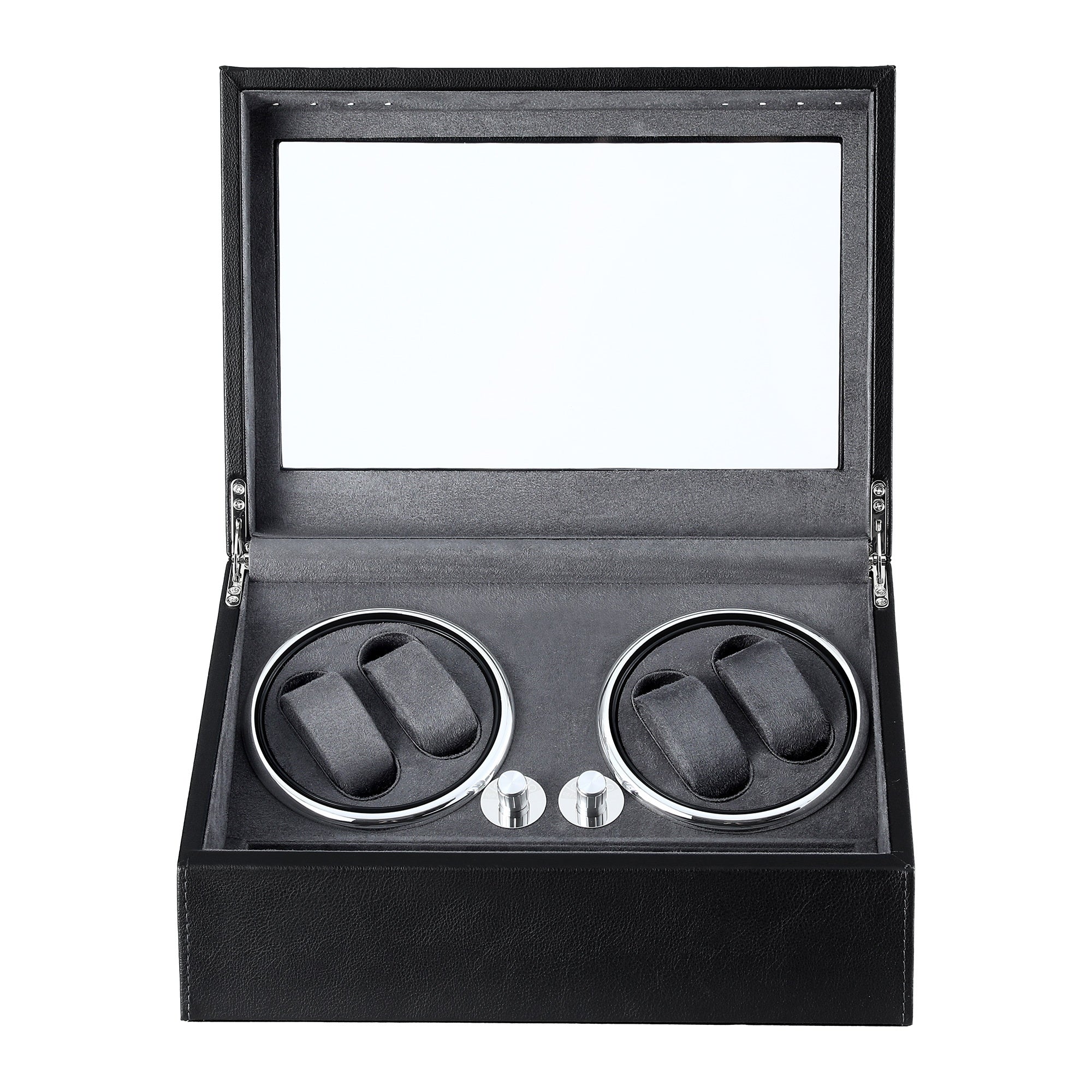 Embellir Watch Winder Automatic Double Watch Winder Box LED Black WBX-WIN-4WD-6SL-BK