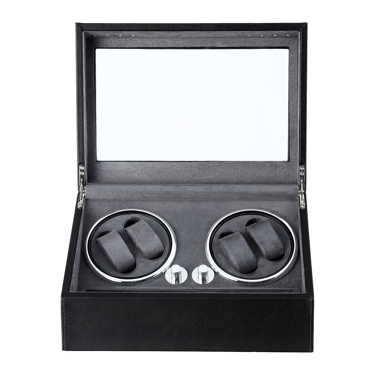 Embellir Watch Winder Automatic Double Watch Winder Box LED Black WBX-WIN-4WD-6SL-BK