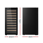 Devanti Wine Fridge Cooler 66 Bottles WC-168WS-66B-BK