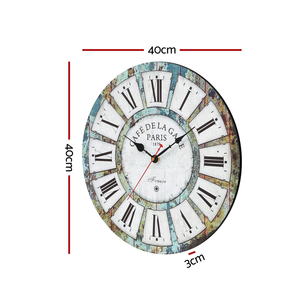 Artiss 40CM Wall Clock Rustic Design WC-40-UV