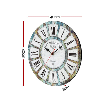 Artiss 40CM Wall Clock Rustic Design WC-40-UV