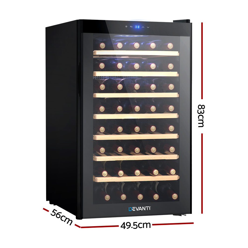 Devanti Wine Fridge Cooler 51 Bottles WC-51B-BK