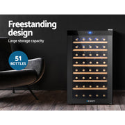 Devanti Wine Fridge Cooler 51 Bottles WC-51B-BK