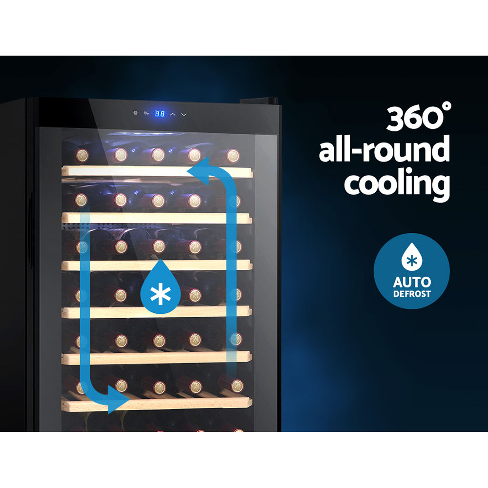 Devanti Wine Fridge Cooler 51 Bottles WC-51B-BK