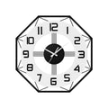 Artiss 60CM Wall Clock Octagon WC-60-BK-WH