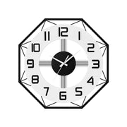 Artiss 60CM Wall Clock Octagon WC-60-BK-WH