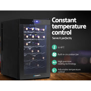 Devanti Wine Fridge Cooler 28 Bottles WC-70A-28B-BK