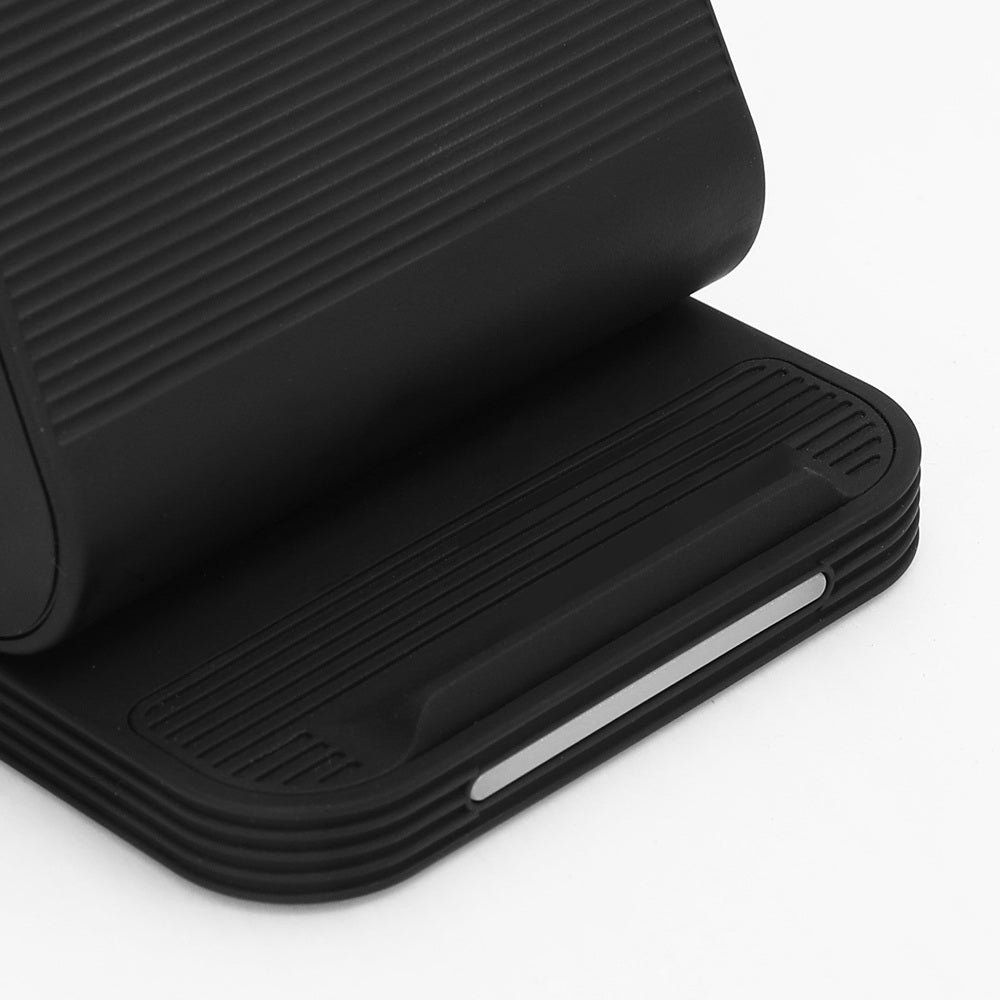 Devanti 3 in 1 Wireless Charger Dock 15W Fast Charging Stand WC-A-053-BK