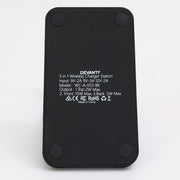 Devanti 3 in 1 Wireless Charger Dock 15W Fast Charging Stand WC-A-053-BK