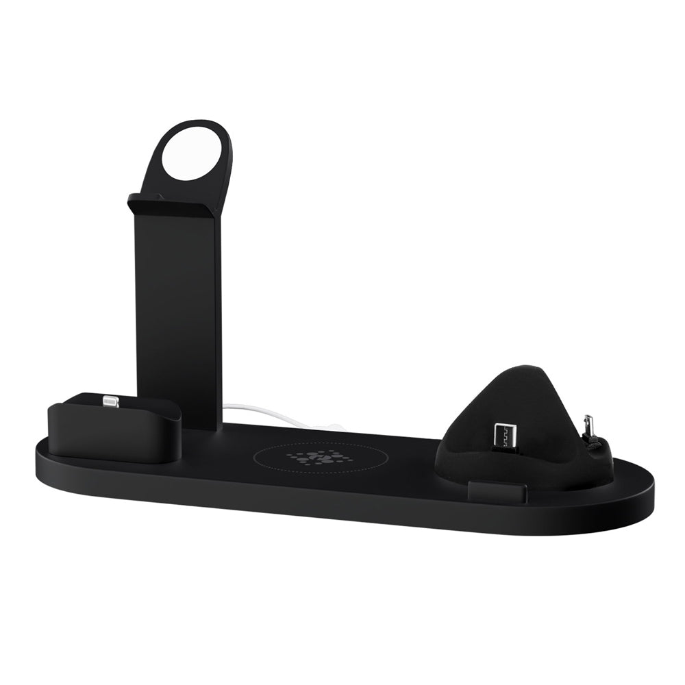Devanti 4 in 1 Wireless Charger Multi-function Station for Phone Airpod iWatch 15W WC-A-063-15W-BK