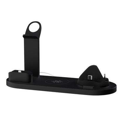 Devanti 4 in 1 Wireless Charger Multi-function Station for Phone Airpod iWatch 15W WC-A-063-15W-BK