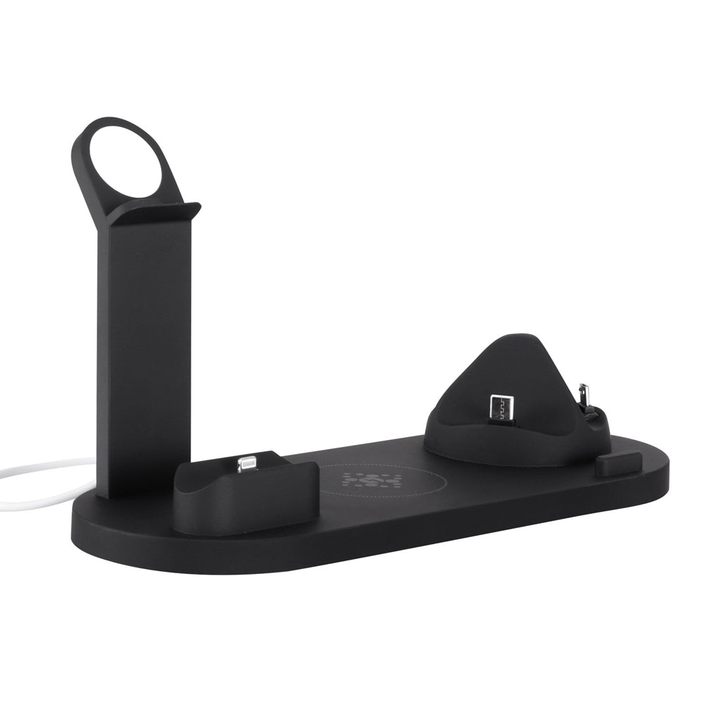Devanti 4 in 1 Wireless Charger Multi-function Station for Phone Airpod iWatch 15W WC-A-063-15W-BK
