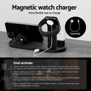 Devanti 4 in 1 Wireless Charger Multi-function Station for Phone Airpod iWatch 15W WC-A-063-15W-BK