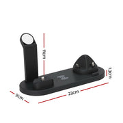 Devanti 4-in-1 Wireless Charger Dock Multi-function Charging Station for Phone WC-A-063-BK