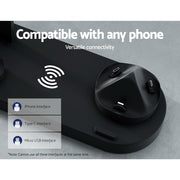 Devanti 4-in-1 Wireless Charger Dock Multi-function Charging Station for Phone WC-A-063-BK