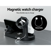 Devanti 4-in-1 Wireless Charger Dock Multi-function Charging Station for Phone WC-A-063-BK