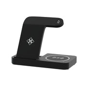 Devanti 4-in-1 Wireless Charger Station Fast Charging for Phone Black WC-A-101-BK