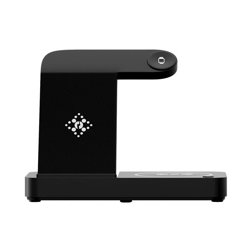 Devanti 4-in-1 Wireless Charger Station Fast Charging for Phone Black WC-A-101-BK
