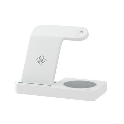 Devanti 4-in-1 Wireless Charger Dock Fast Charging for Phone White WC-A-101-WH