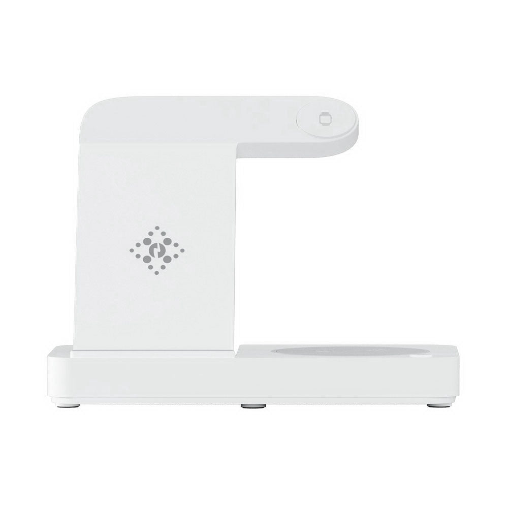 Devanti 4-in-1 Wireless Charger Dock Fast Charging for Phone White WC-A-101-WH