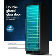 Devanti Wine Fridge Cooler Dual Zone 154 Bottles WC-C-408B-153B-BK