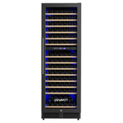 Devanti Wine Fridge Cooler Dual Zone 154 Bottles WC-C-408B-153B-BK