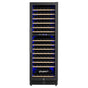 Devanti Wine Fridge Cooler Dual Zone 154 Bottles WC-C-408B-153B-BK