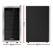 Devanti Wine Fridge Cooler 42 Bottles WC-C-42B-SS-BK