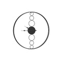 Artiss 75cm Wall Clock Large No Numeral Round Black WC-MT-01-75-BK